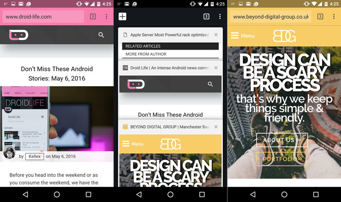 Mobile Browser Brand Colours URL